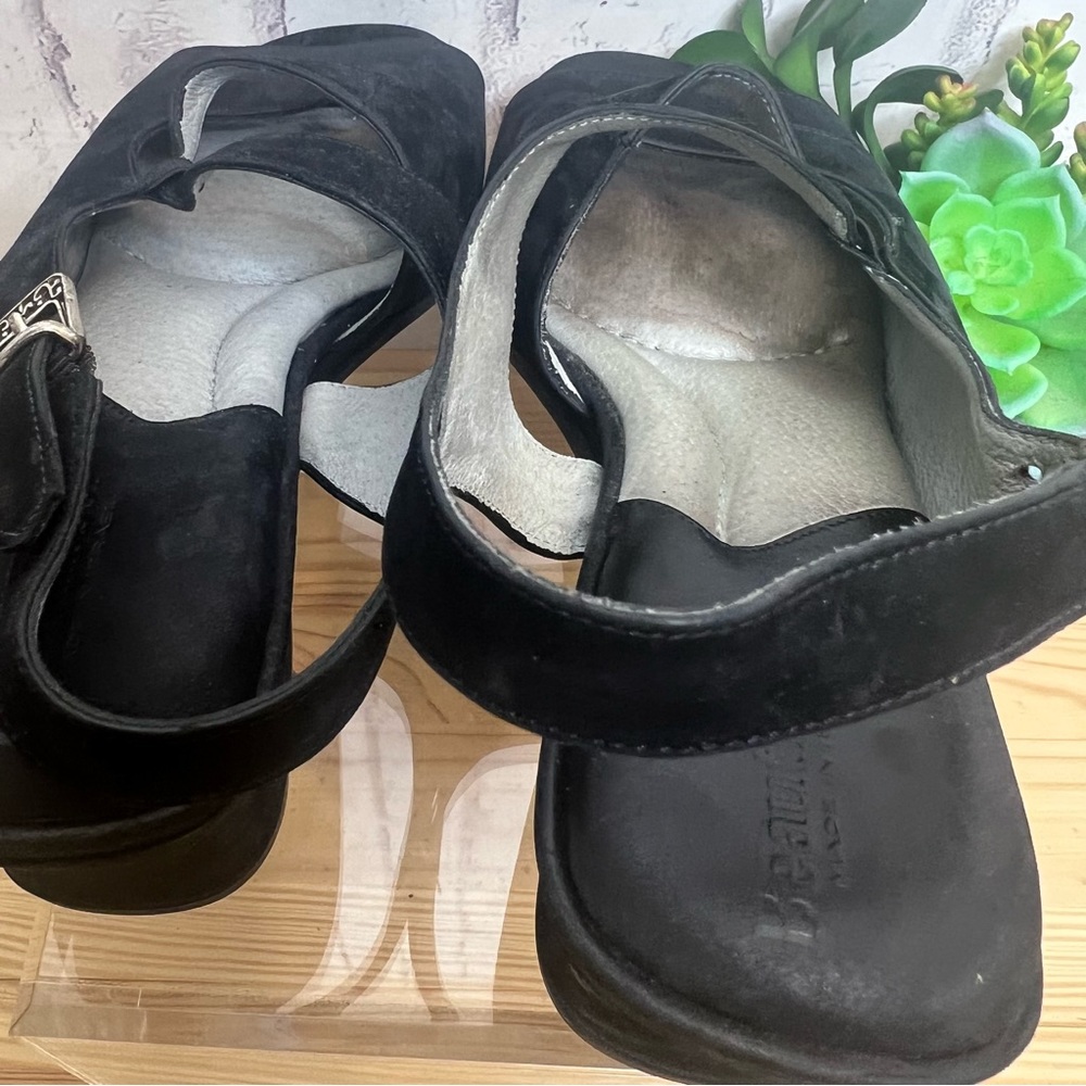 Beautifeel Black Nubuck comfort wedge sandals - Picture 7 of 10